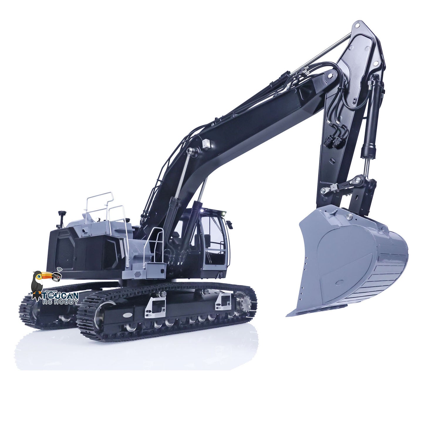 LESU 1/14 Aoue LR945 Hydraulic RC Excavator Metal Painted Assembled Digger Model with Electronic Displays CNC Machined 90% Metal