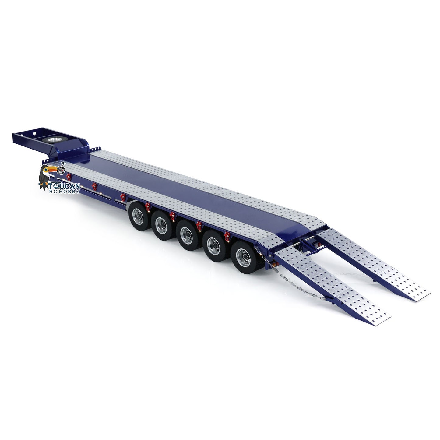 5-Axle Metal Semi Trailer for TAMIYA 1/14 RC Tractor Truck Remote Control Dumper