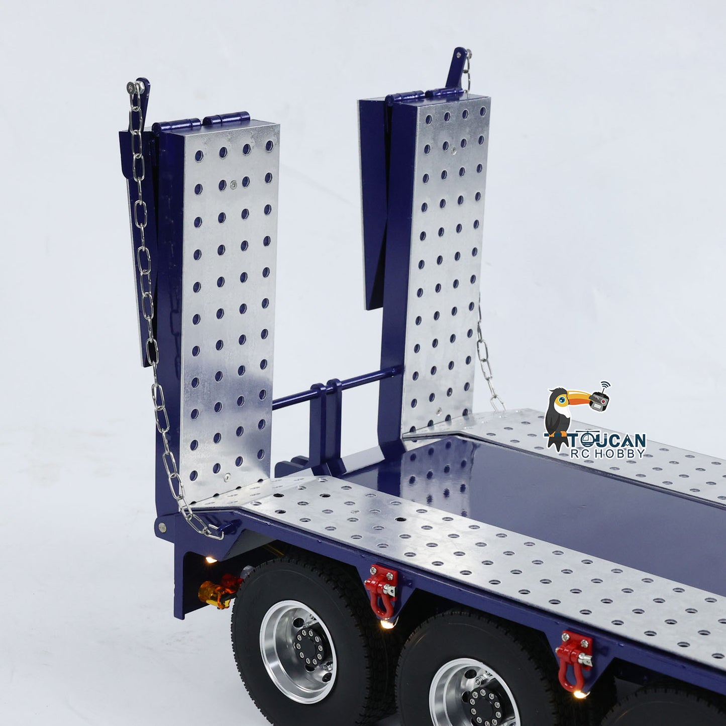 5-Axle Metal Semi Trailer for TAMIYA 1/14 RC Tractor Truck Remote Control Dumper