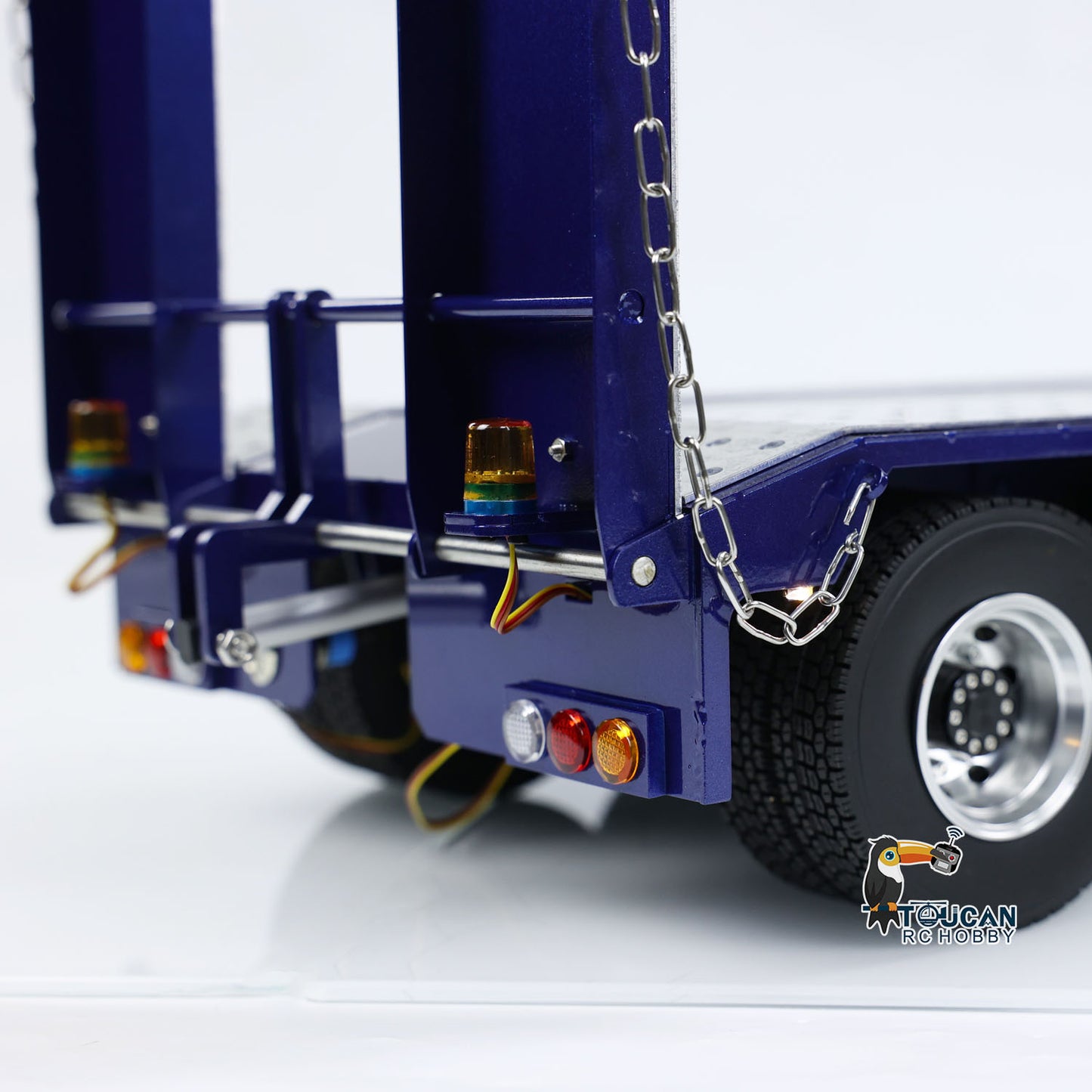 5-Axle Metal Semi Trailer for TAMIYA 1/14 RC Tractor Truck Remote Control Dumper