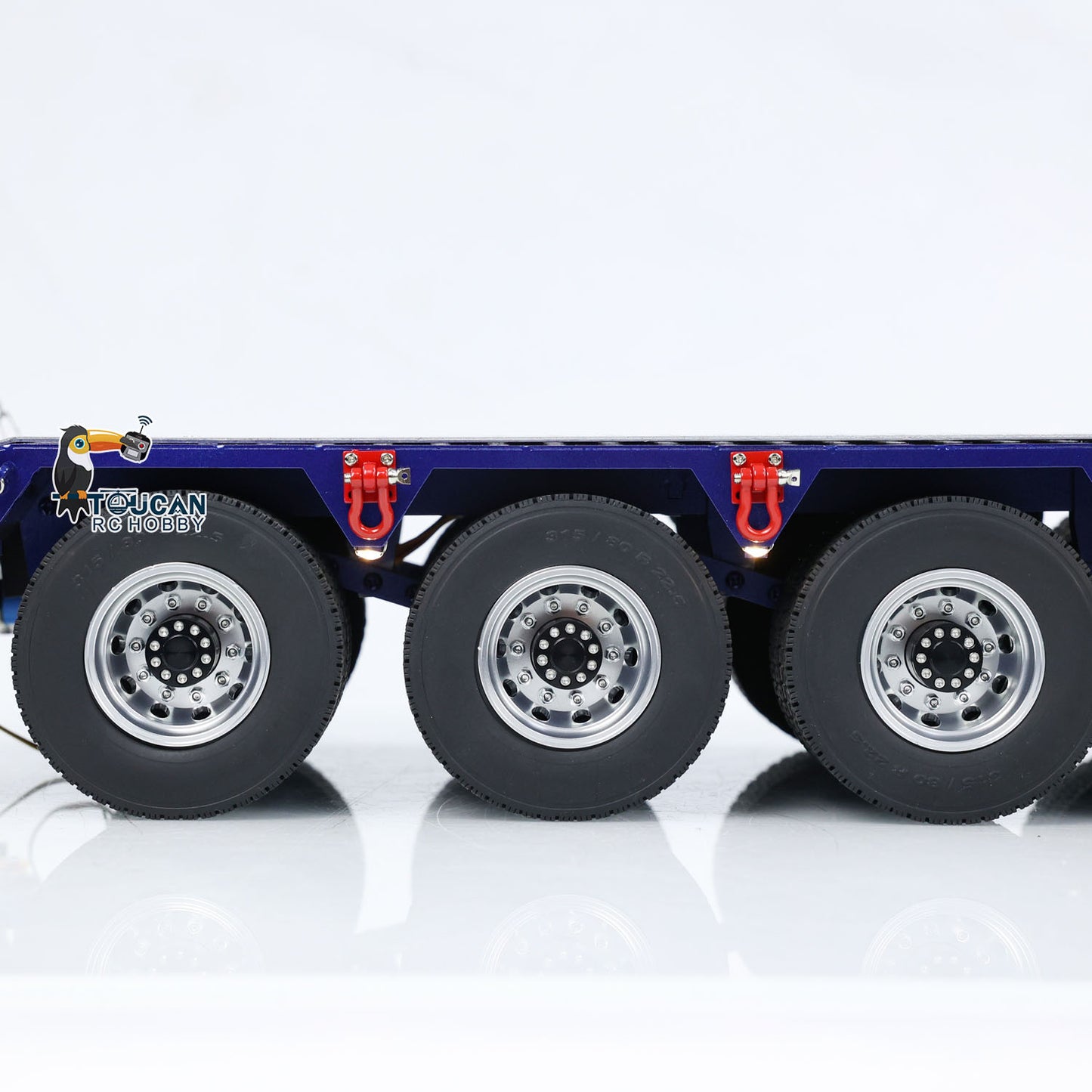 5-Axle Metal Semi Trailer for TAMIYA 1/14 RC Tractor Truck Remote Control Dumper
