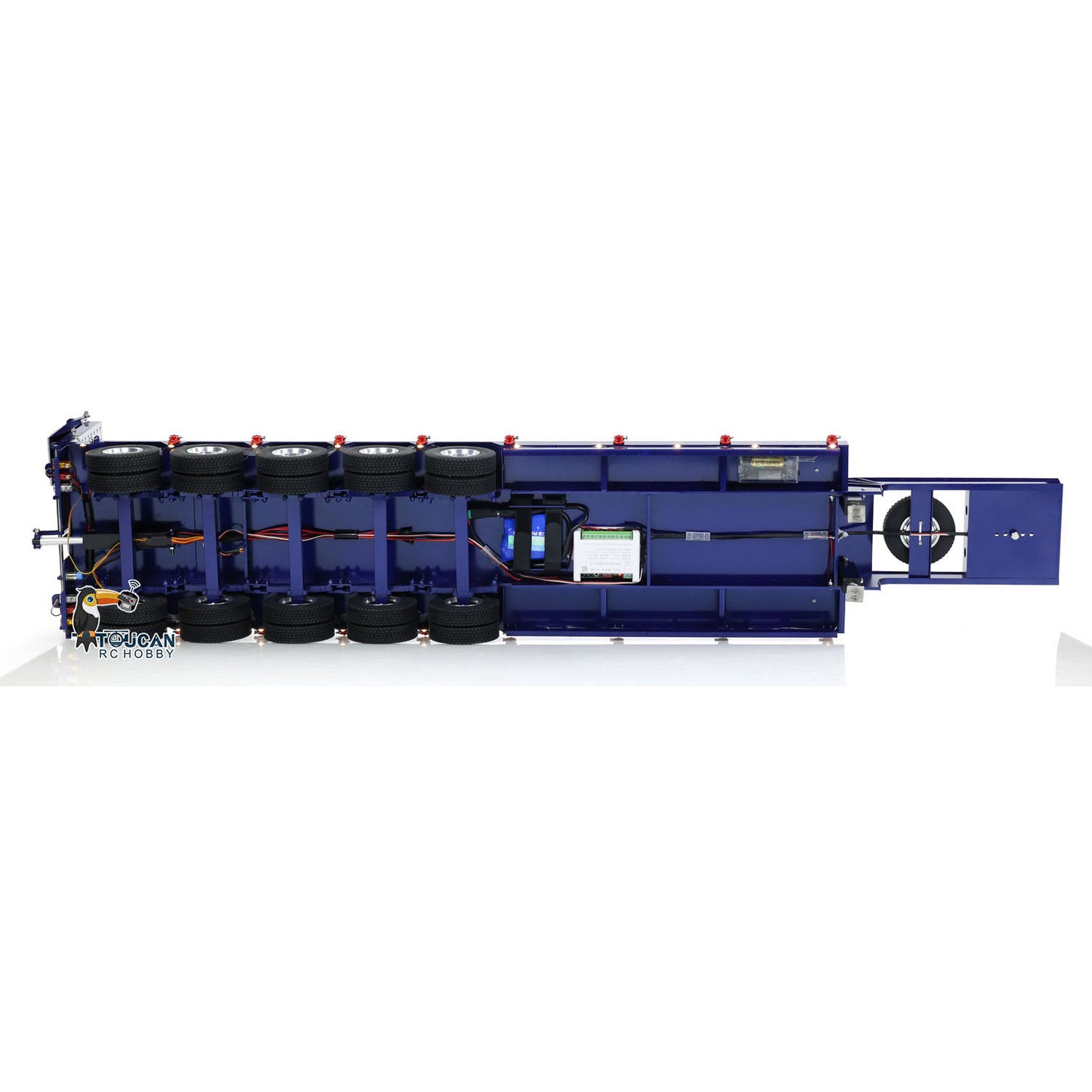 5-Axle Metal Semi Trailer for TAMIYA 1/14 RC Tractor Truck Remote Control Dumper