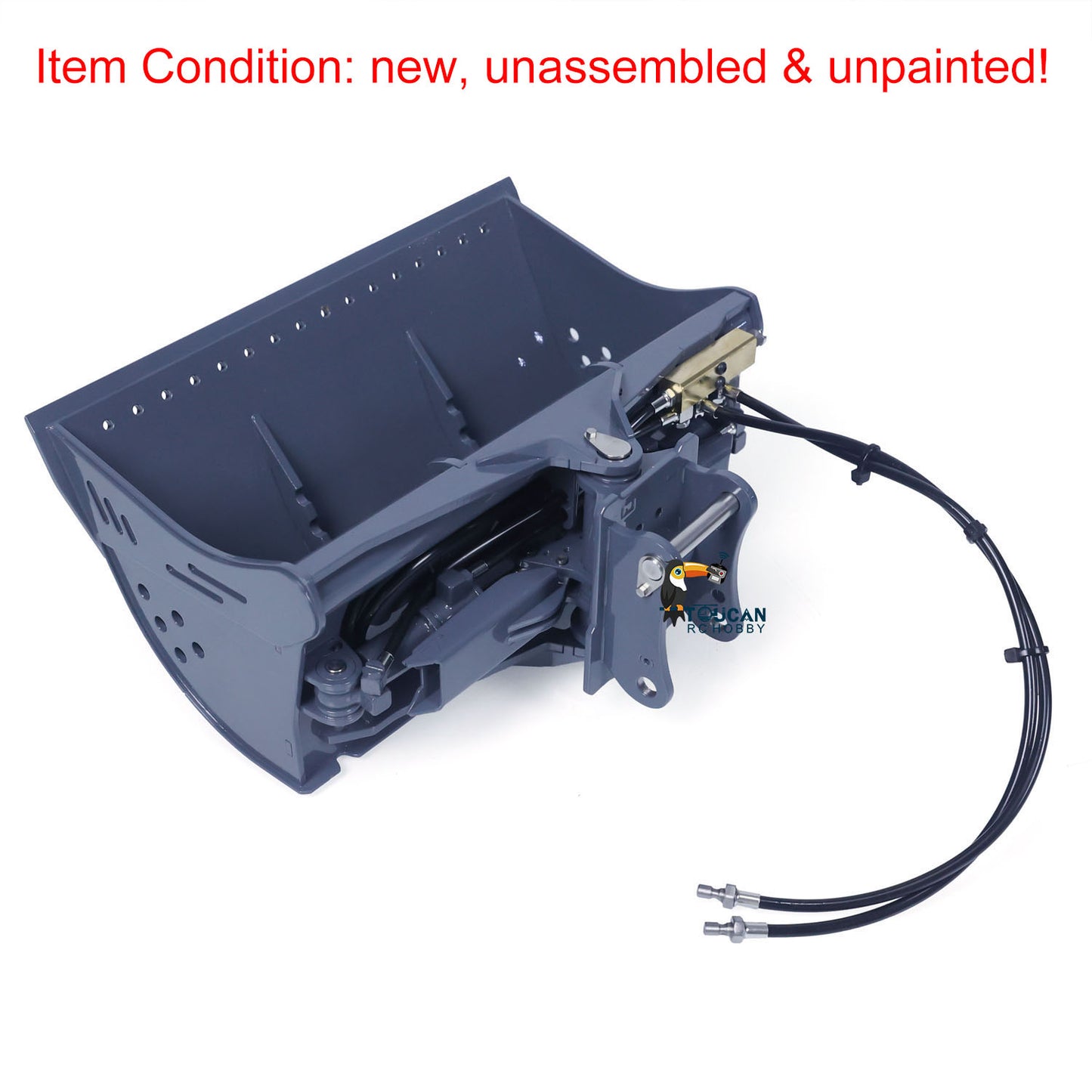 LESU Metal Tiltable Bucket for 1/14 Hydraulic RC Excavator PC360 ET26L 945 Radio Controlled Construction Vehicle Model