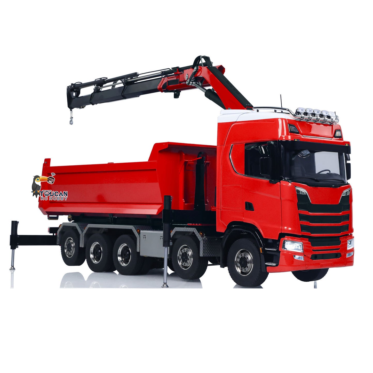 770S 10x10 1/14 Hydraulic Crane RC Tipper Car Metal Full Dump Truck RTR Battery