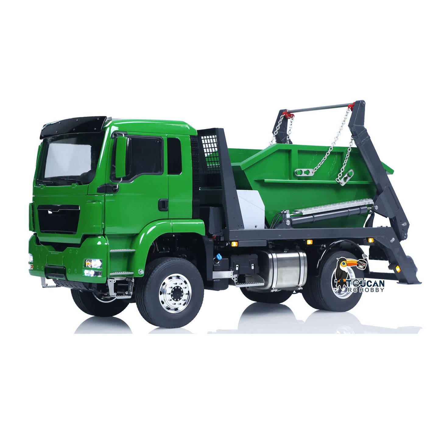 LESU 4X4 1/14 RC Hydraulic Swing Arm Garbage Truck Skip Loader TGS Paintied Car