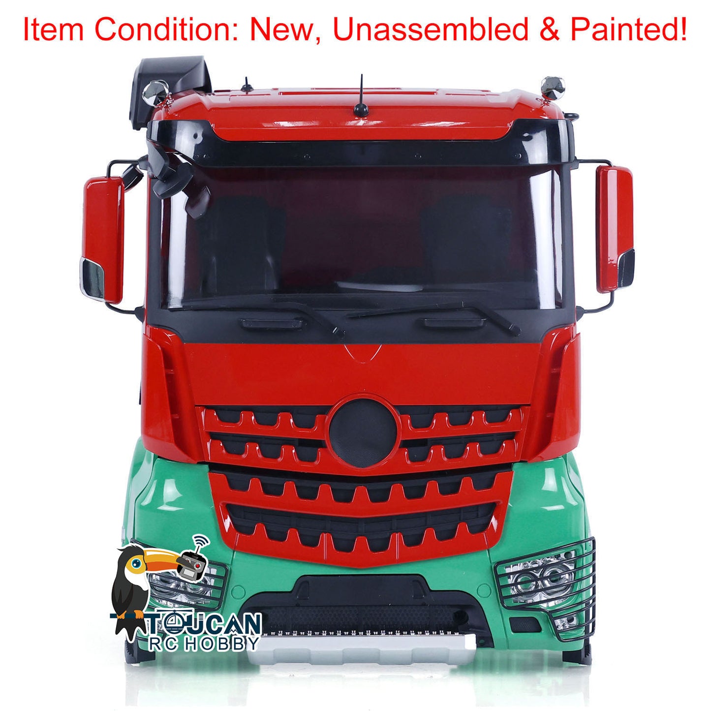 1/14 Painted Plastic Body Shell Cabin Set for 6x6 RC Tractor Truck 6X4 Car Model Emulated Car Hobby Models Unassembled and Painted