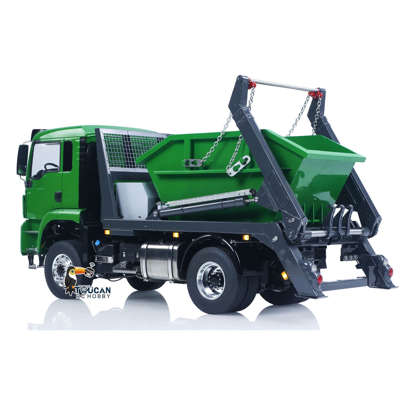 LESU 4X4 1/14 RC Hydraulic Swing Arm Garbage Truck Skip Loader TGS Paintied Car