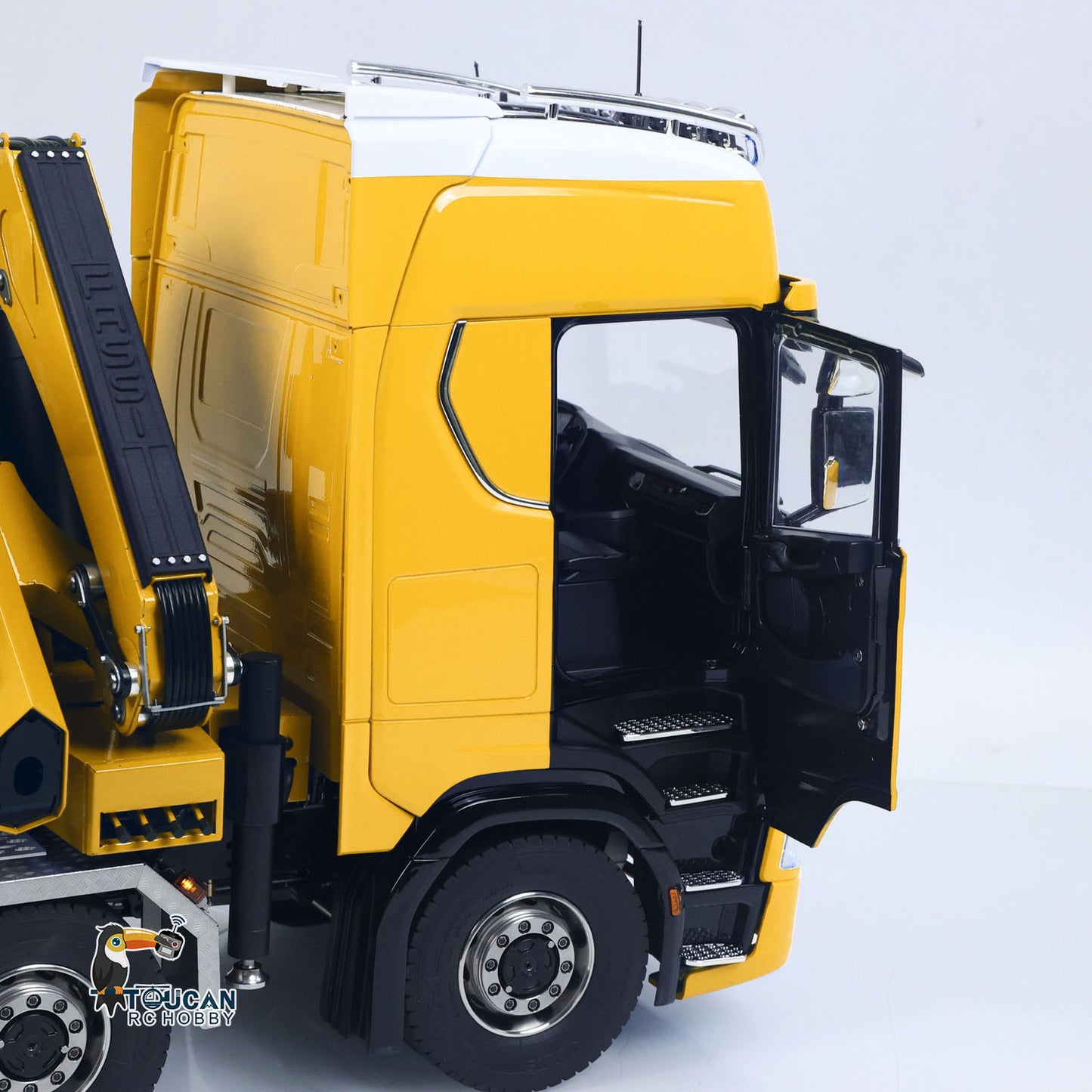 SA770S Metal 1/14 RC Hydraulic Crane Dump Truck 10X10 Radio Controlled Full Dumper Car Frsky XE Lite Light Sound Painted Model