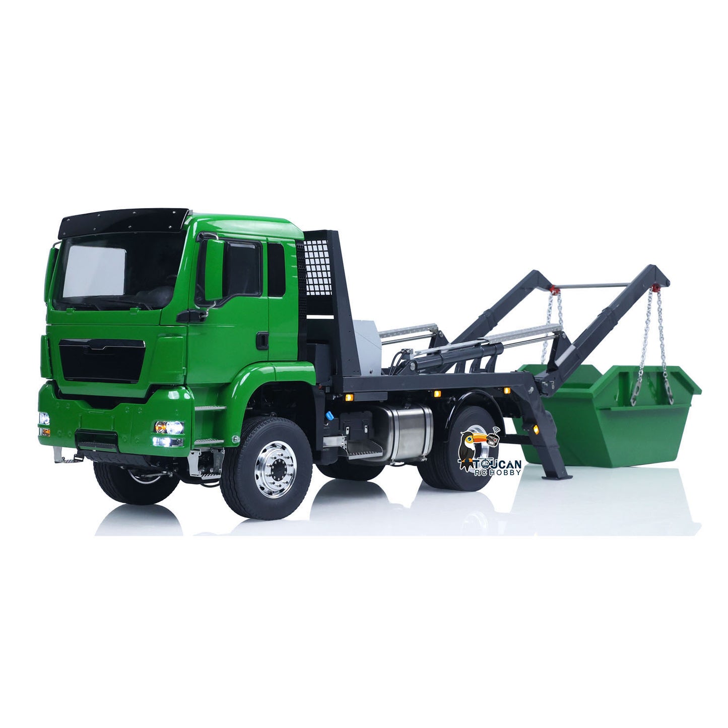LESU 4X4 1/14 RC Hydraulic Swing Arm Garbage Truck Skip Loader TGS Paintied Car
