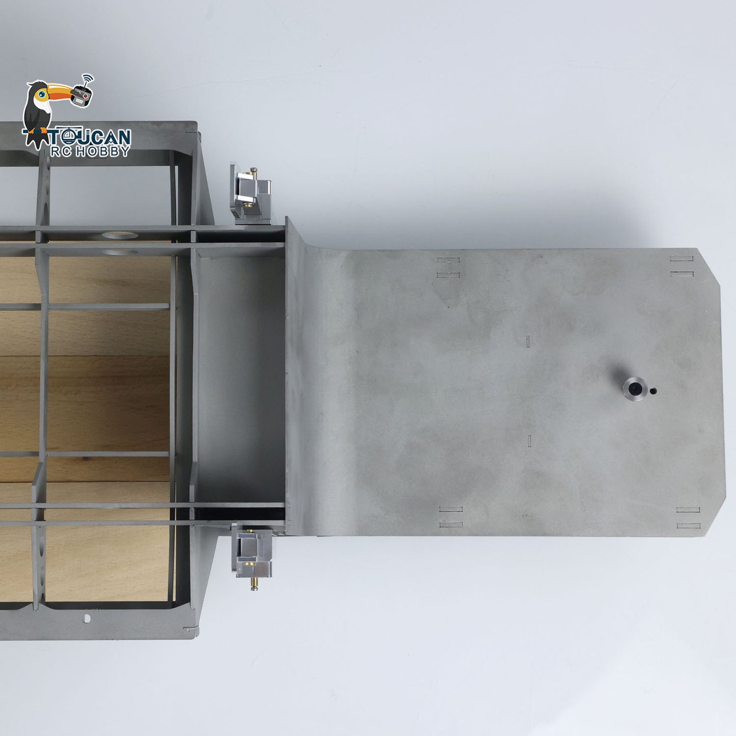 US Stock LESU 872MM Metal Wood 4Axles Trailer for 1/14 RC TAMIYA Tractor Truck DIY Model