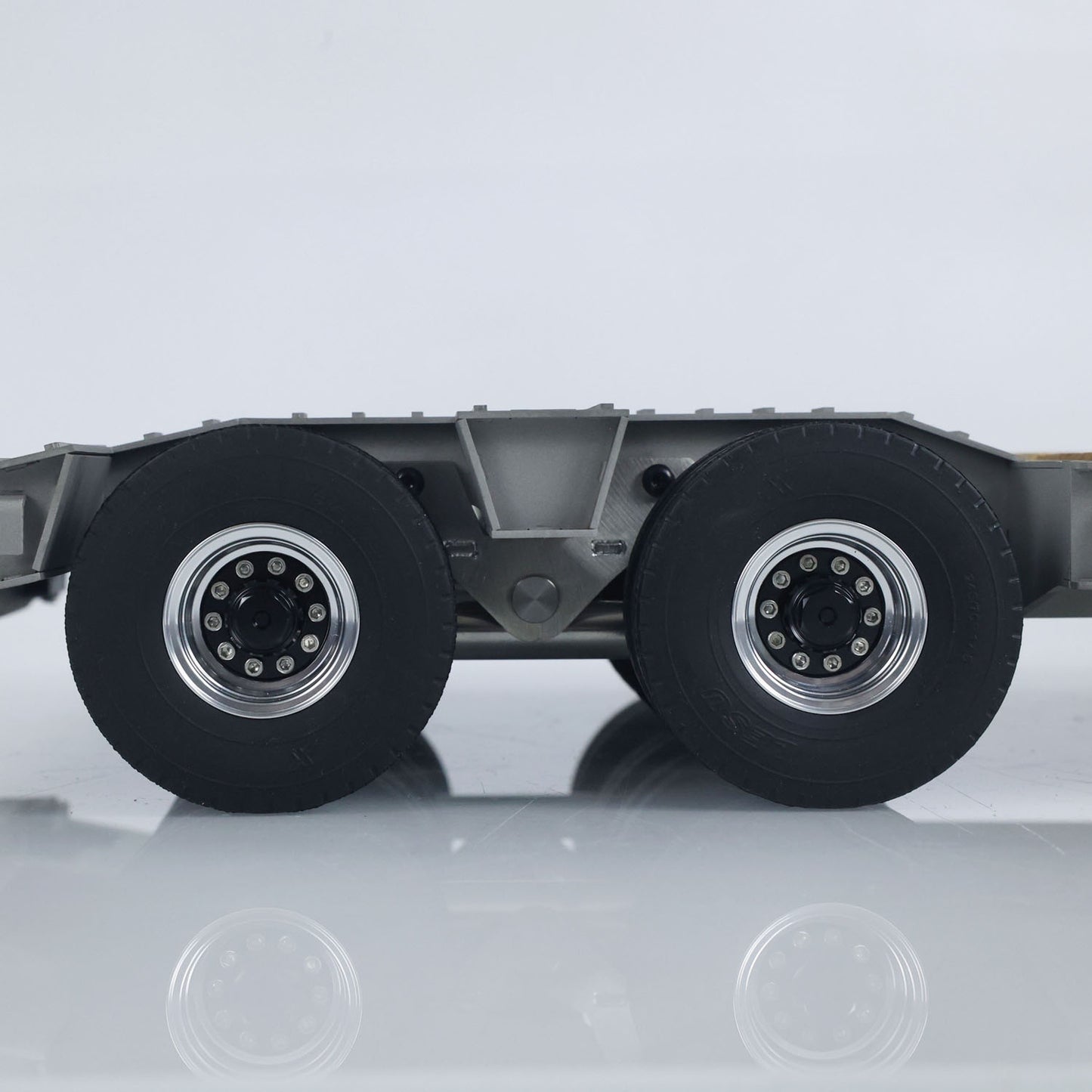 US STOCK LESU 872MM Metal Wood 4Axles Trailer for 1/14 RC TAMIYA Tractor Truck DIY Model