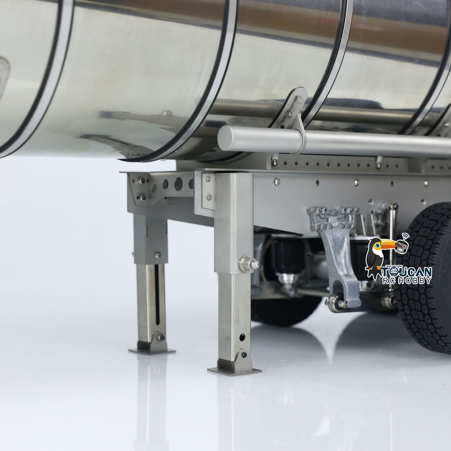 1/14 Metal 6*6 Semi-trailer Fuel Tank for Tractor Truck Transport Trailer RC Remote Control for DIY Models