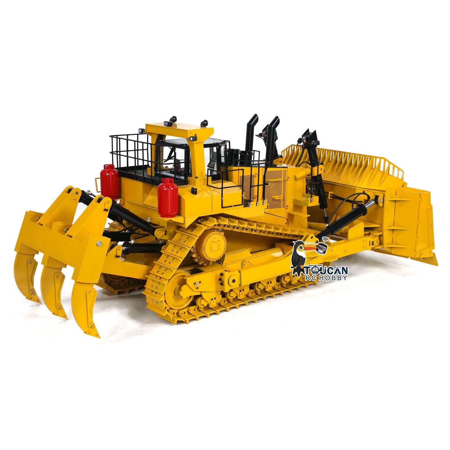 1/10 3-plow D11T Giant RC Hydraulic Bulldozer Radio Control Dozers Heavy Duty PL18EV Vehicle Painted Hobby Model DIY