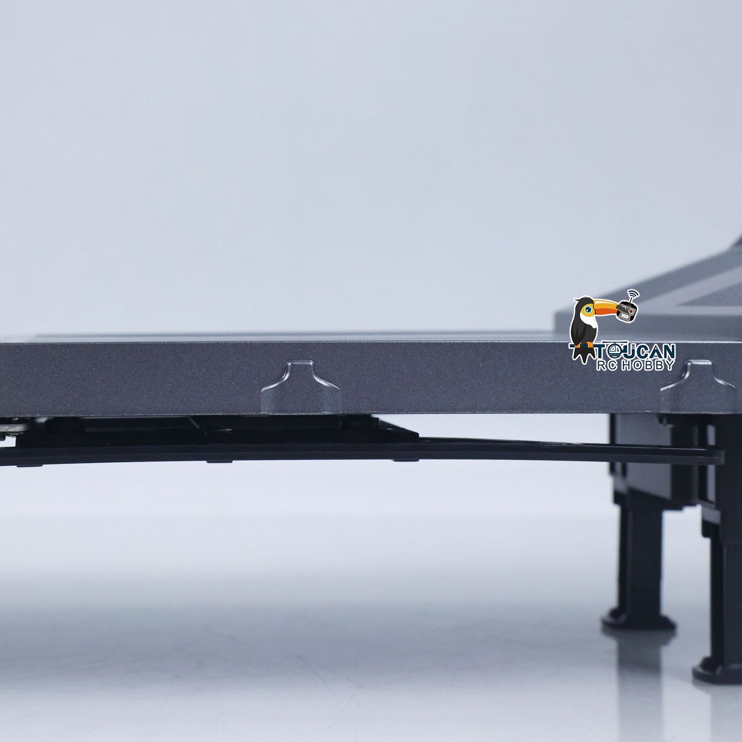 Fast Shipping 73.5CM Plastic Semi Trailer Flatbed 1502 for 1/18 Remote Control Tractor Truck HUINA 1501 Electronic Support Legs Tail Board