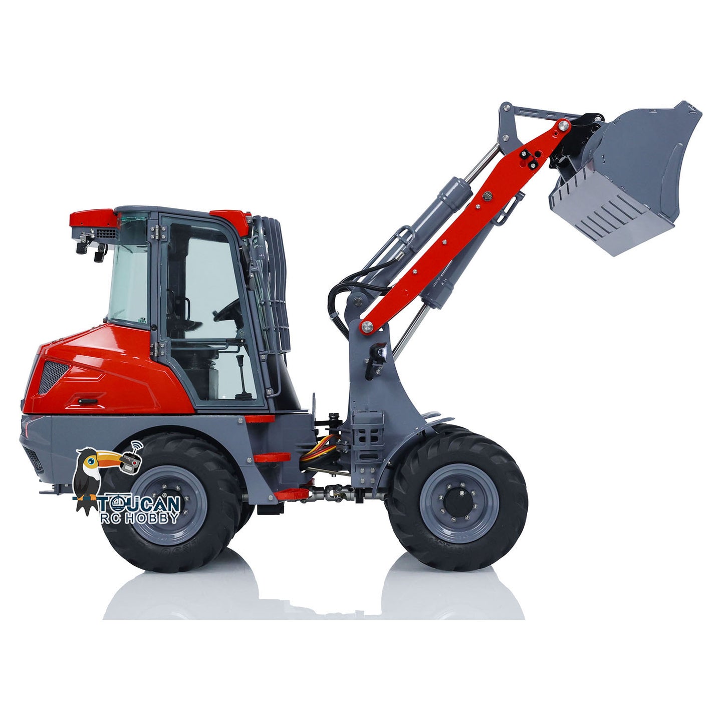 Customized LESU 1/14 AOUE-MCL8 Hydraulic RC Loader Remote Control Construction Vehicles Painted Assembled ESC Servo Motor