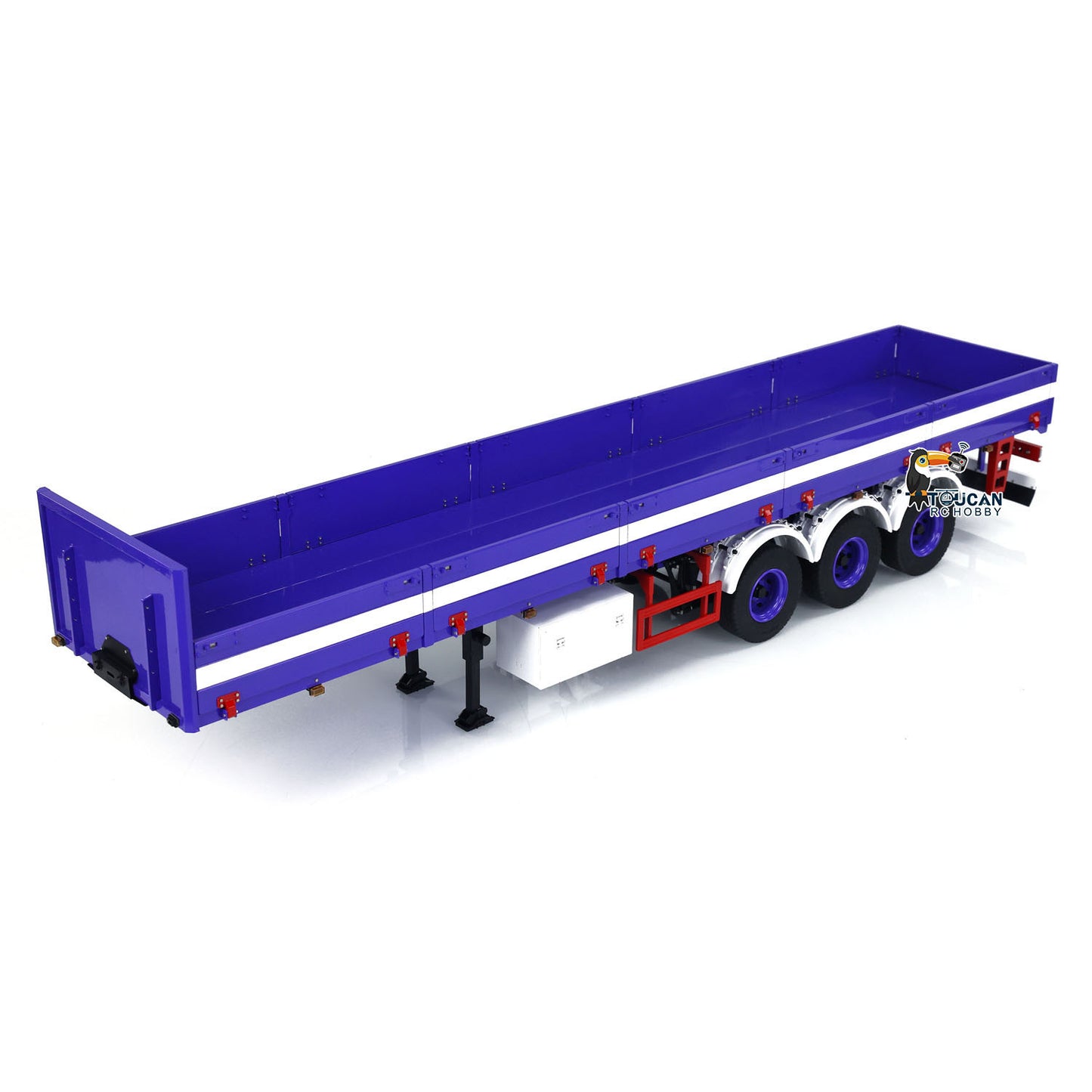 1/14 Metal 3 Axles Trailer for RC Hydraulic Dump Truck Radio Control Tractor Car
