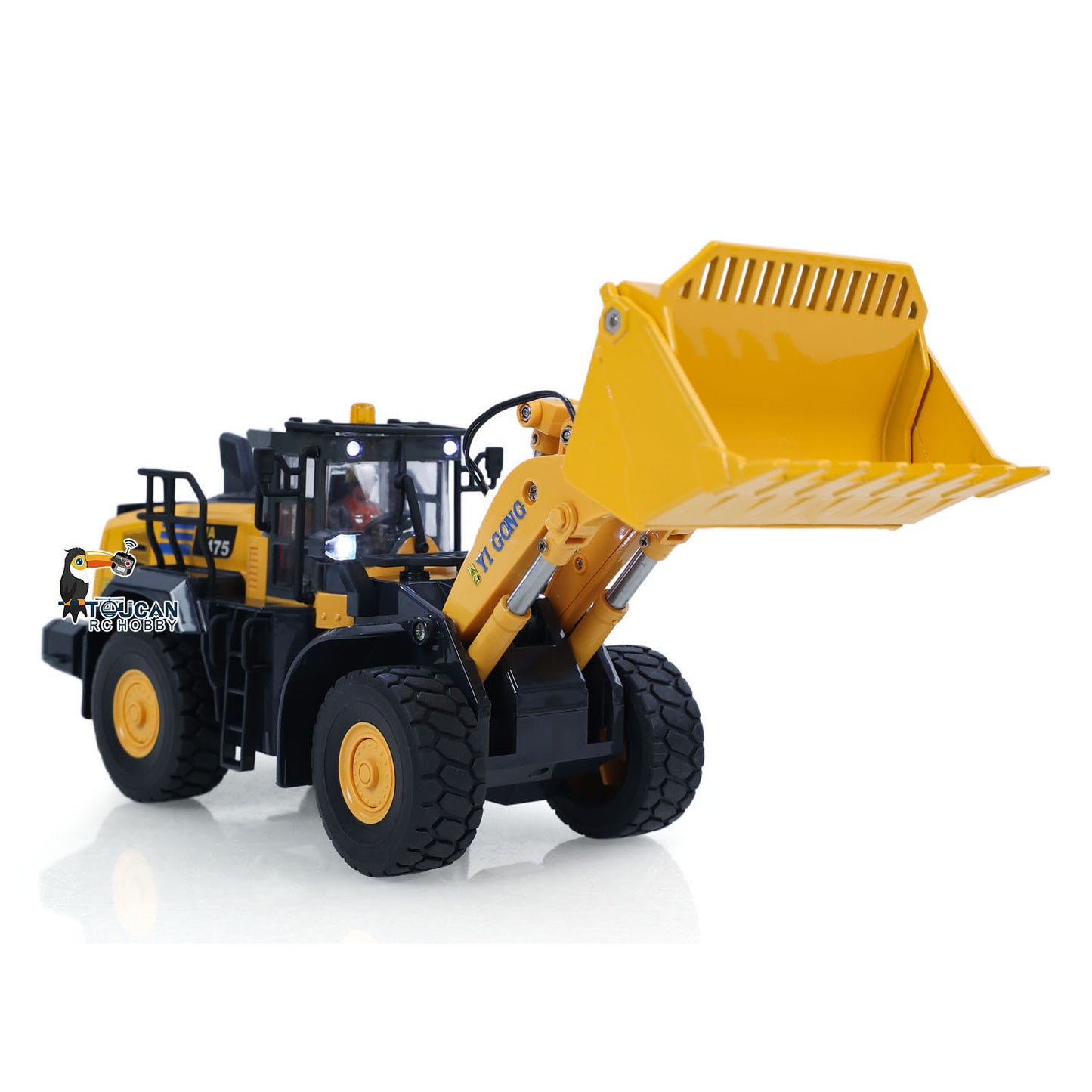 Half Metal 1/50 Electric Remote Control Loader Ready To Run Mini RC Engineering Vehicle Model Lights Sounds Desktop Level Gift