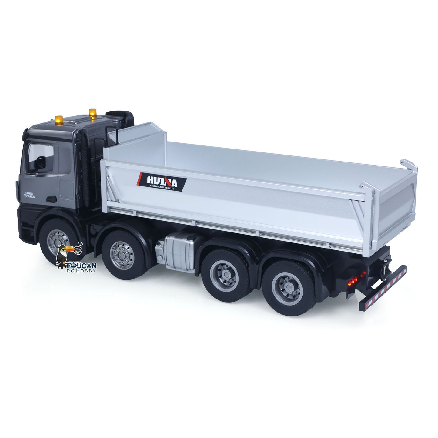 US STOCK HUINA 1/14 Remote Control Dump Truck 12CH RC Tipper Finished Model Toy Gift RTR Light Sound Effects Radio USB Charging Cable