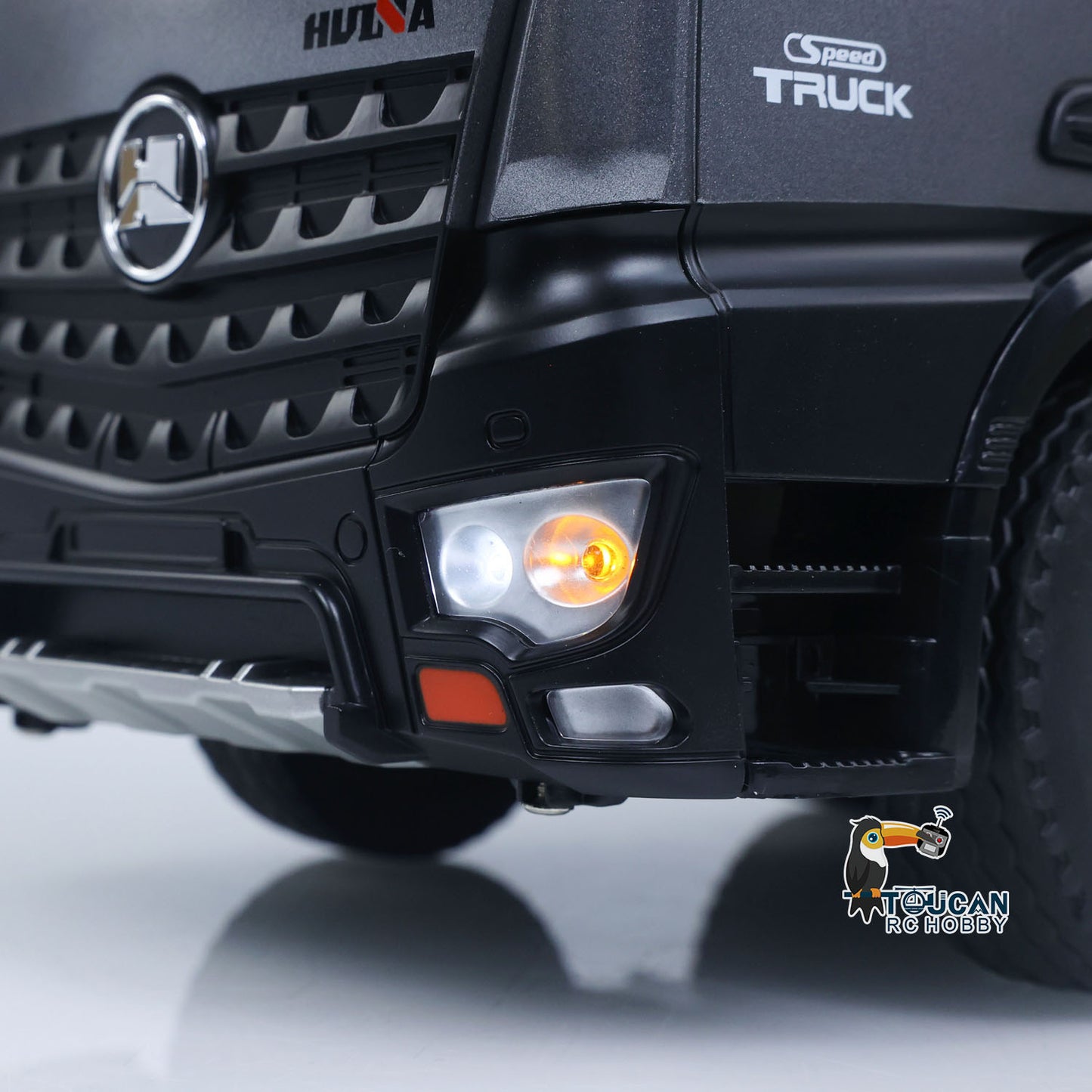 US STOCK HUINA 1/14 Remote Control Dump Truck 12CH RC Tipper Finished Model Toy Gift RTR Light Sound Effects Radio USB Charging Cable