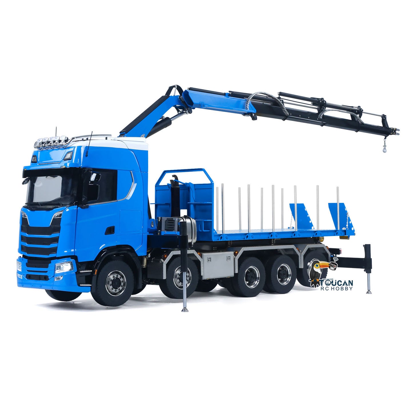 770S 1/14 RC Flatbed Timber 10x10 Metal Hydraulic Crane Radio Control Dump Truck