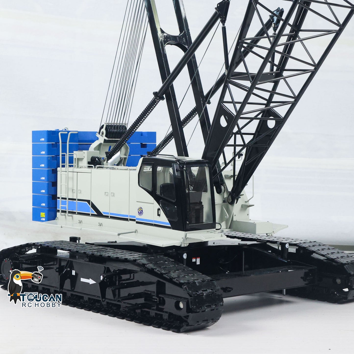 CUT C1200 1/14 Metal Hydraulic RC Crawler Crane RTR Radio Brushless Motor Lights Sound Flysky PL18 LITE Radio Controller Painted Assembled