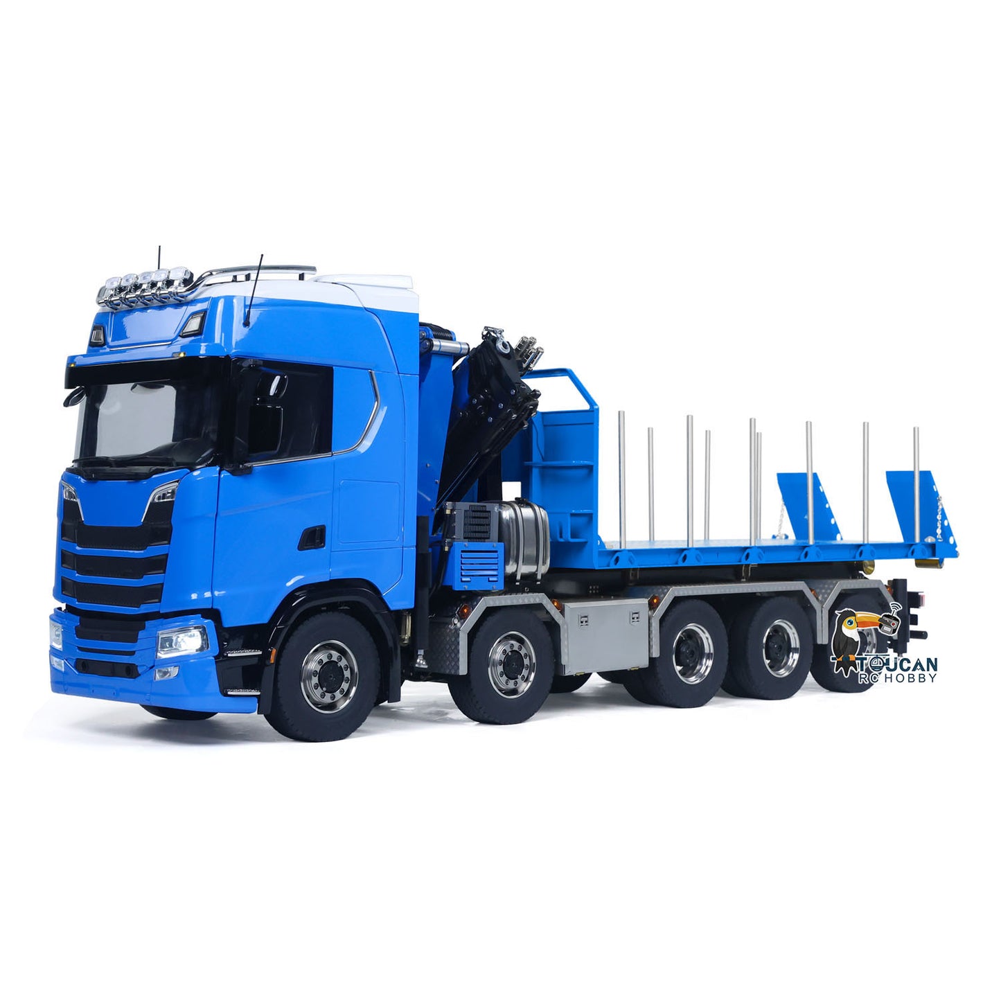 770S 1/14 RC Flatbed Timber 10x10 Metal Hydraulic Crane Radio Control Dump Truck