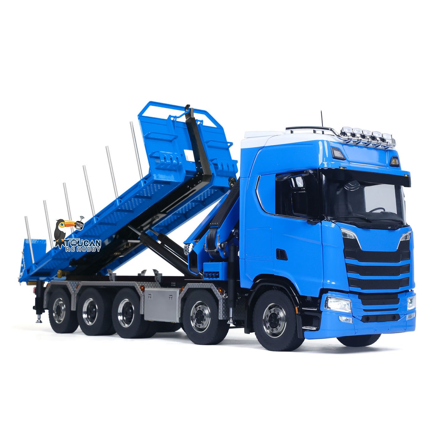 770S 1/14 RC Flatbed Timber 10x10 Metal Hydraulic Crane Radio Control Dump Truck