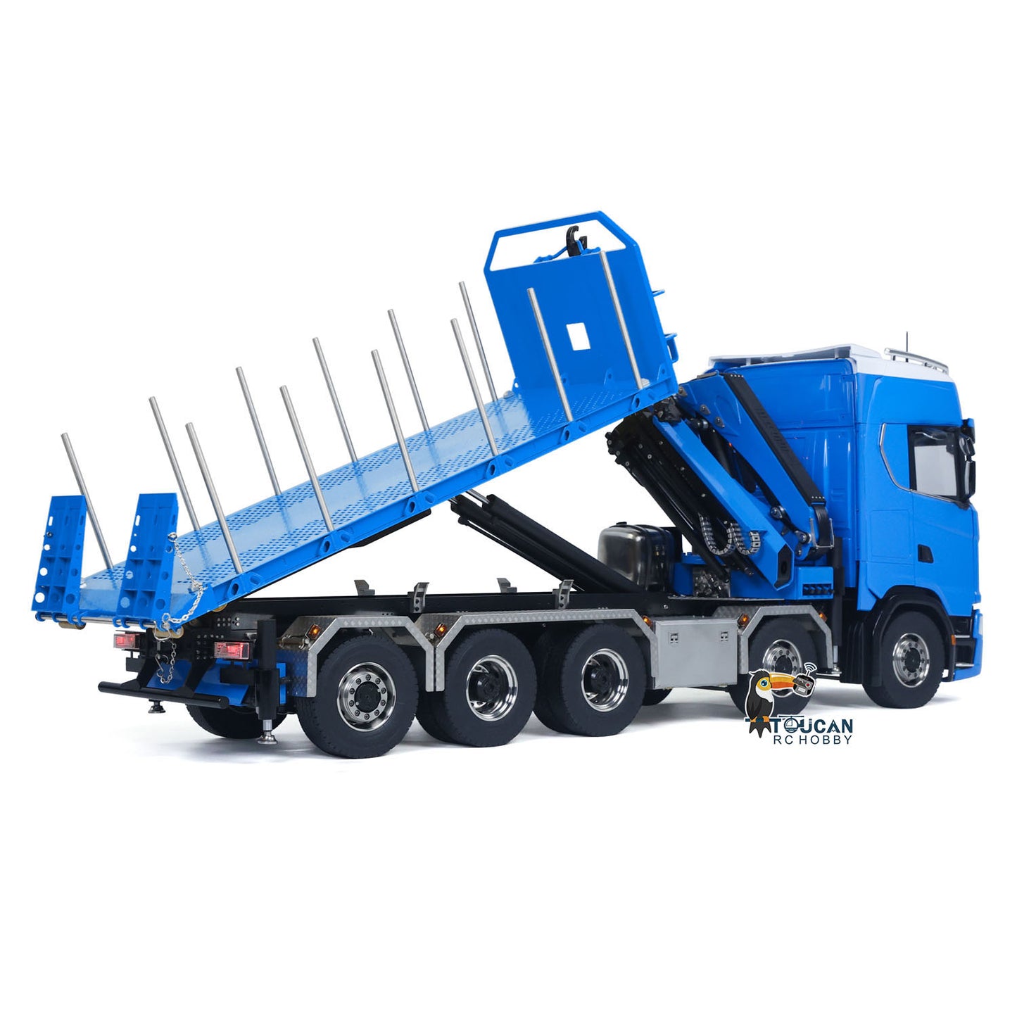 770S 1/14 RC Flatbed Timber 10x10 Metal Hydraulic Crane Radio Control Dump Truck