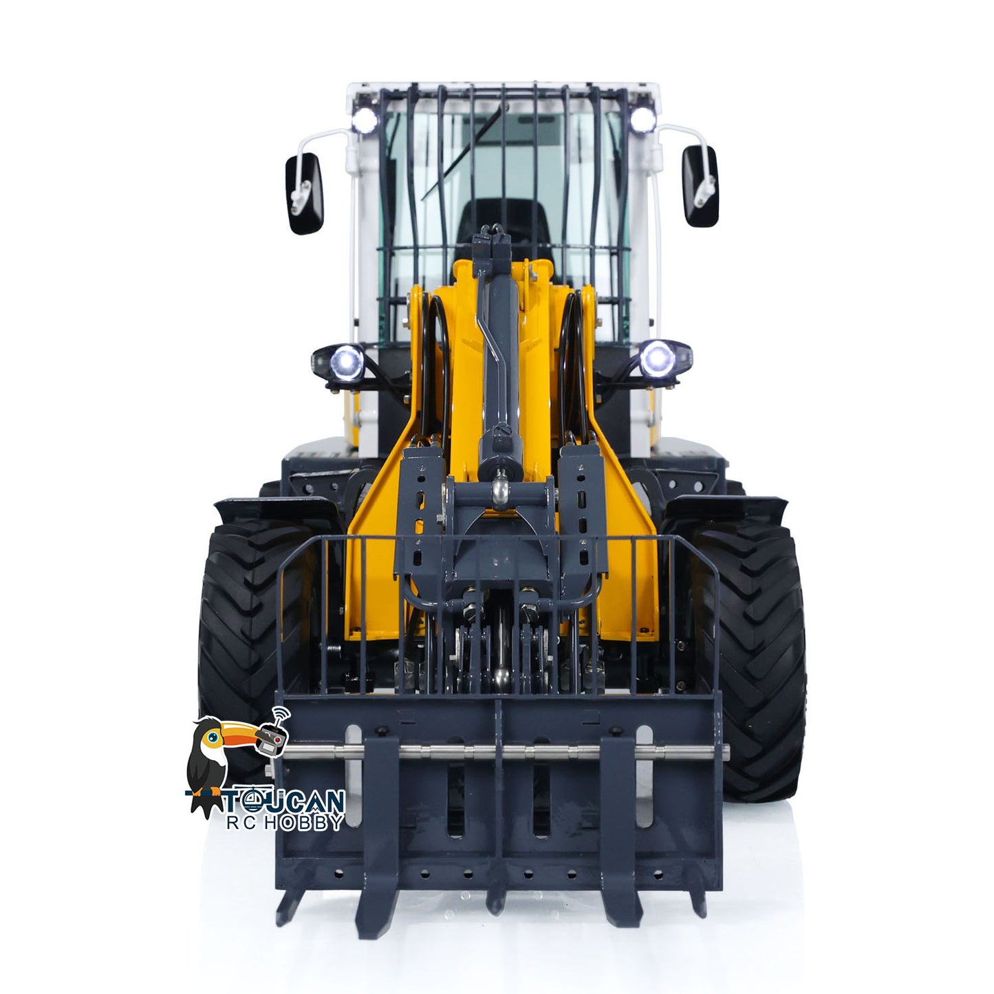 In Stock LESU RTR 1/14 Hydraulic RC Telescopic Arm Car Metal Loader AT1050 Forklift Truck