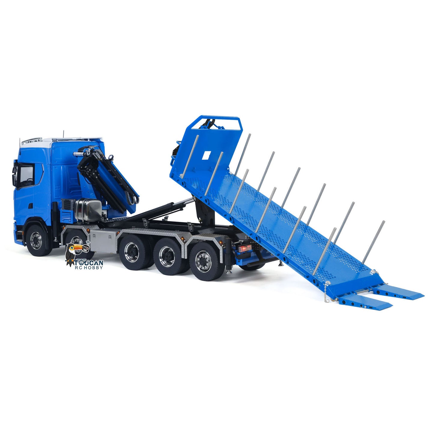 770S 1/14 RC Flatbed Timber 10x10 Metal Hydraulic Crane Radio Control Dump Truck