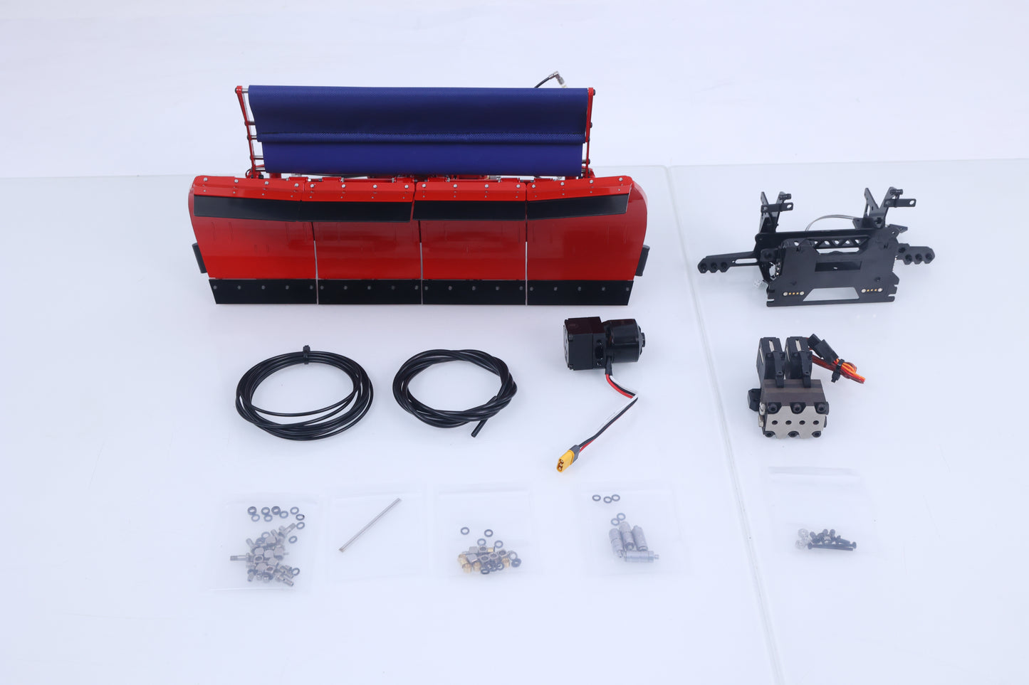 Metal Snow Blade W/ Electromagnetic Connector for 1/14 RC Hydraulic Full Dump Truck DIY Remote Control Lorry Car 770S 1851 3363