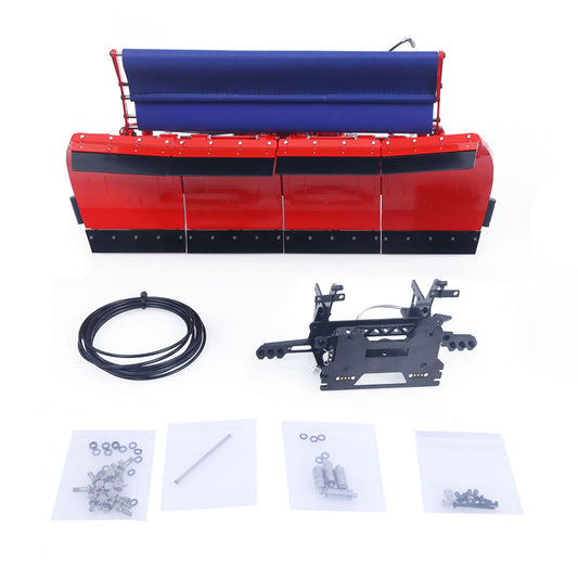 Metal Snow Plow W/ Mounting Rail Quick Coupler Electromagnetic Connector for 1/14 DIY RC Hydraulic Tractor Truck 770S R620 Model Full Dumper