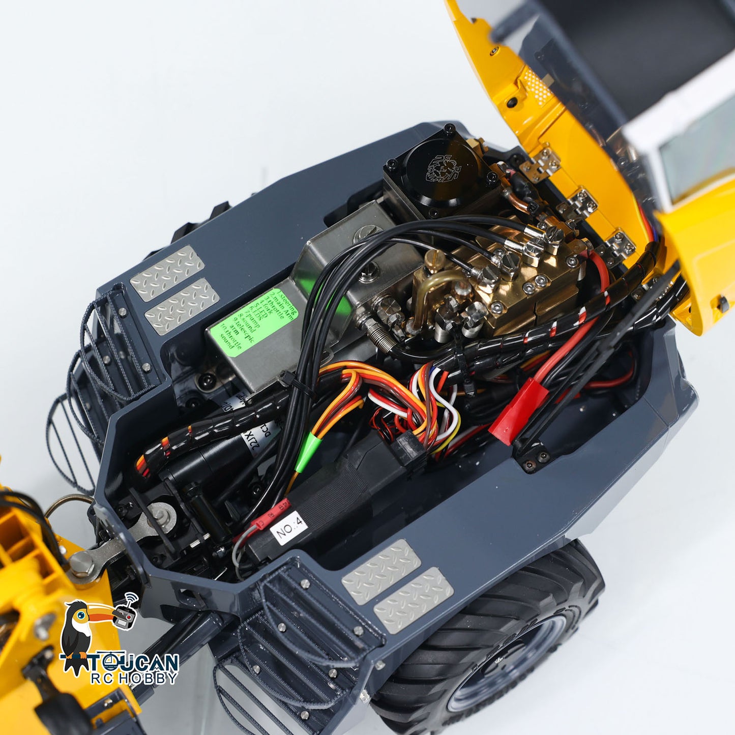 In Stock LESU RTR 1/14 Hydraulic RC Telescopic Arm Car Metal Loader AT1050 Forklift Truck