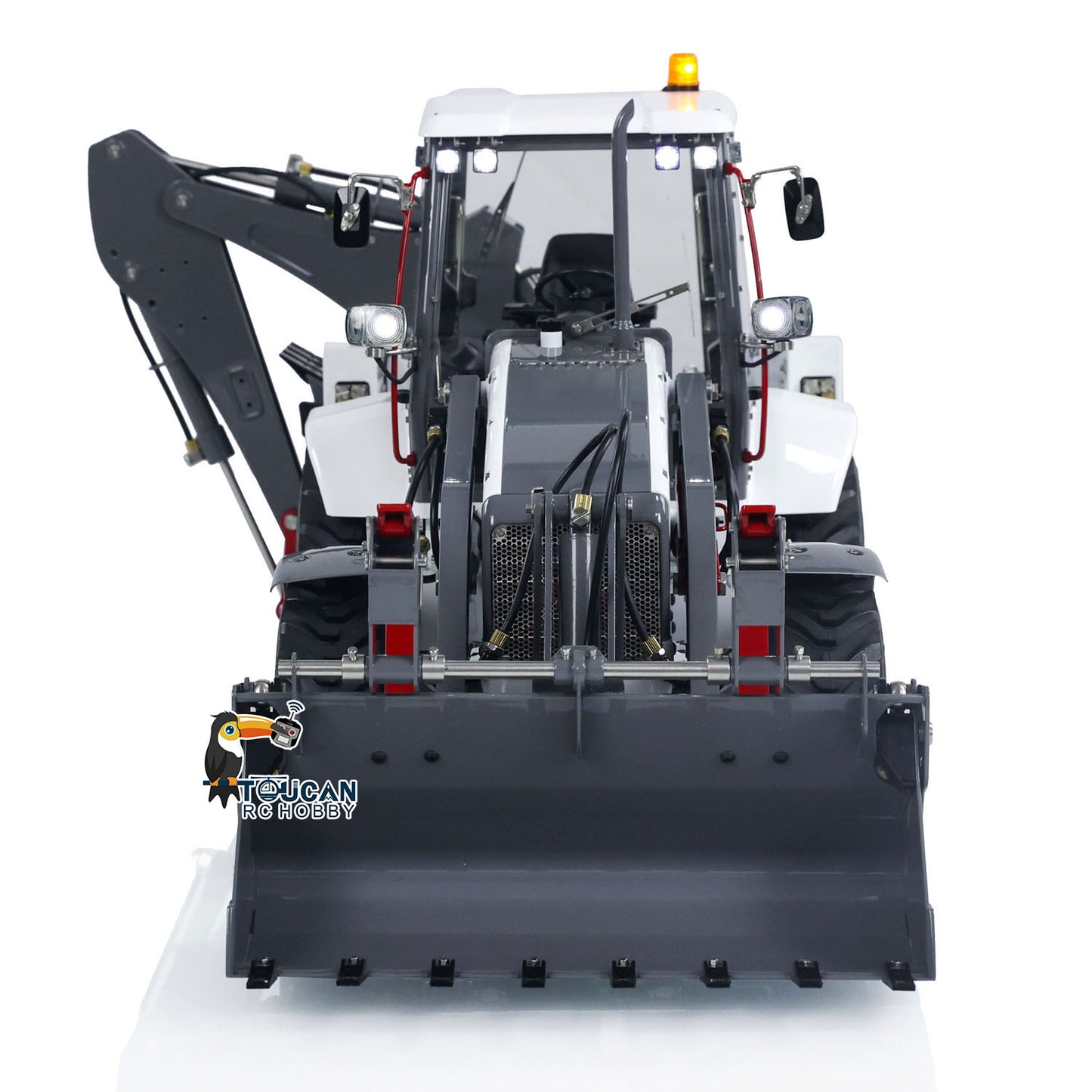 LESU 1/14 RC Hydraulic Equipment Remote Controlled Backhoe Loader AOUE BL71 2 in 1 Excavator Model with PL18EVLite Painted Assembled