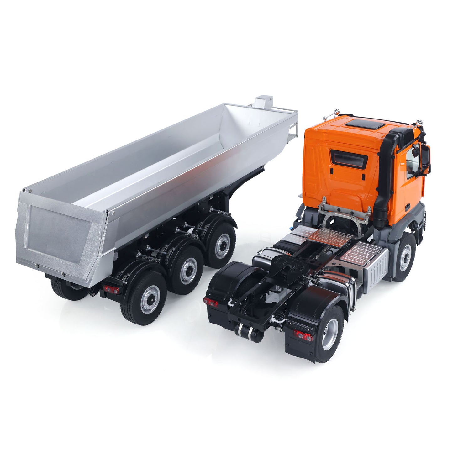 New Arrival Kabolite RTR Car 1/14 Scale 4X4 RC Tractor Truck 5801 3Axles AWD With Electric Lifting Hopper Dump Trailer Tipper Battery