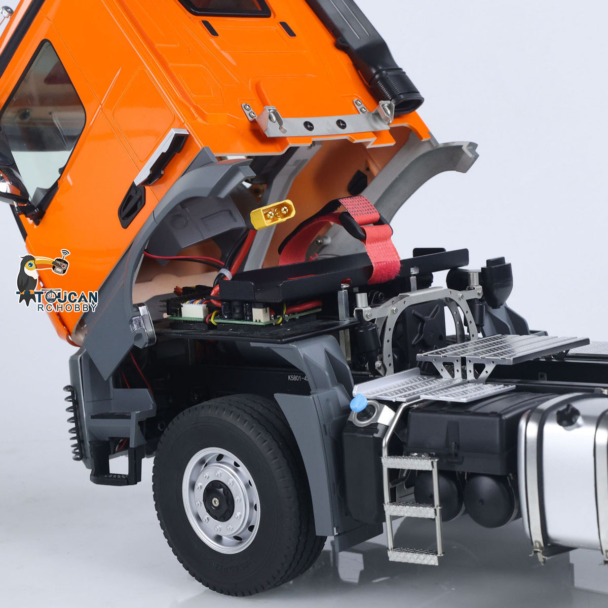 New Arrival Kabolite RTR Car 1/14 Scale 4X4 RC Tractor Truck 5801 3Axles AWD With Electric Lifting Hopper Dump Trailer Tipper Battery