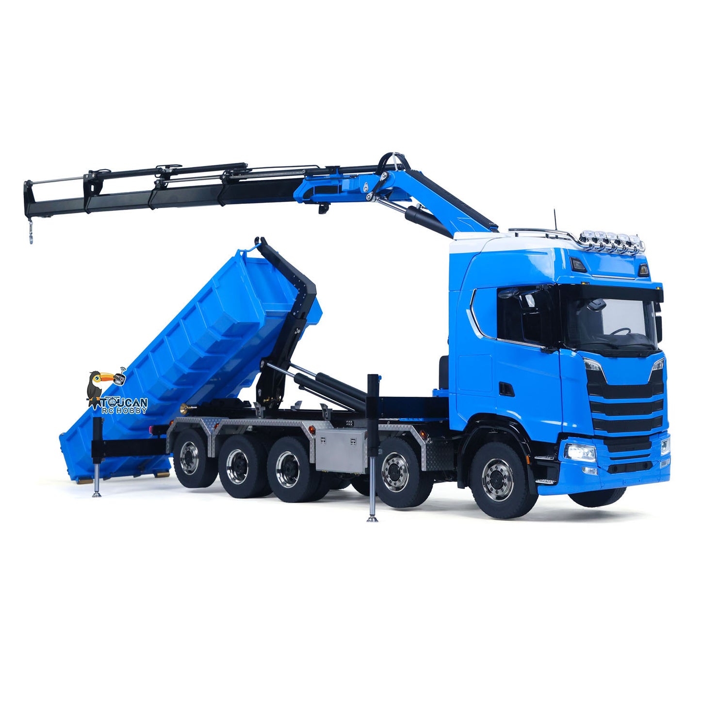 RC Metal 1/14 Hydraulic Dumper & Crane 770S 10x10 3-speed RTR Full Dump Trucks Battery