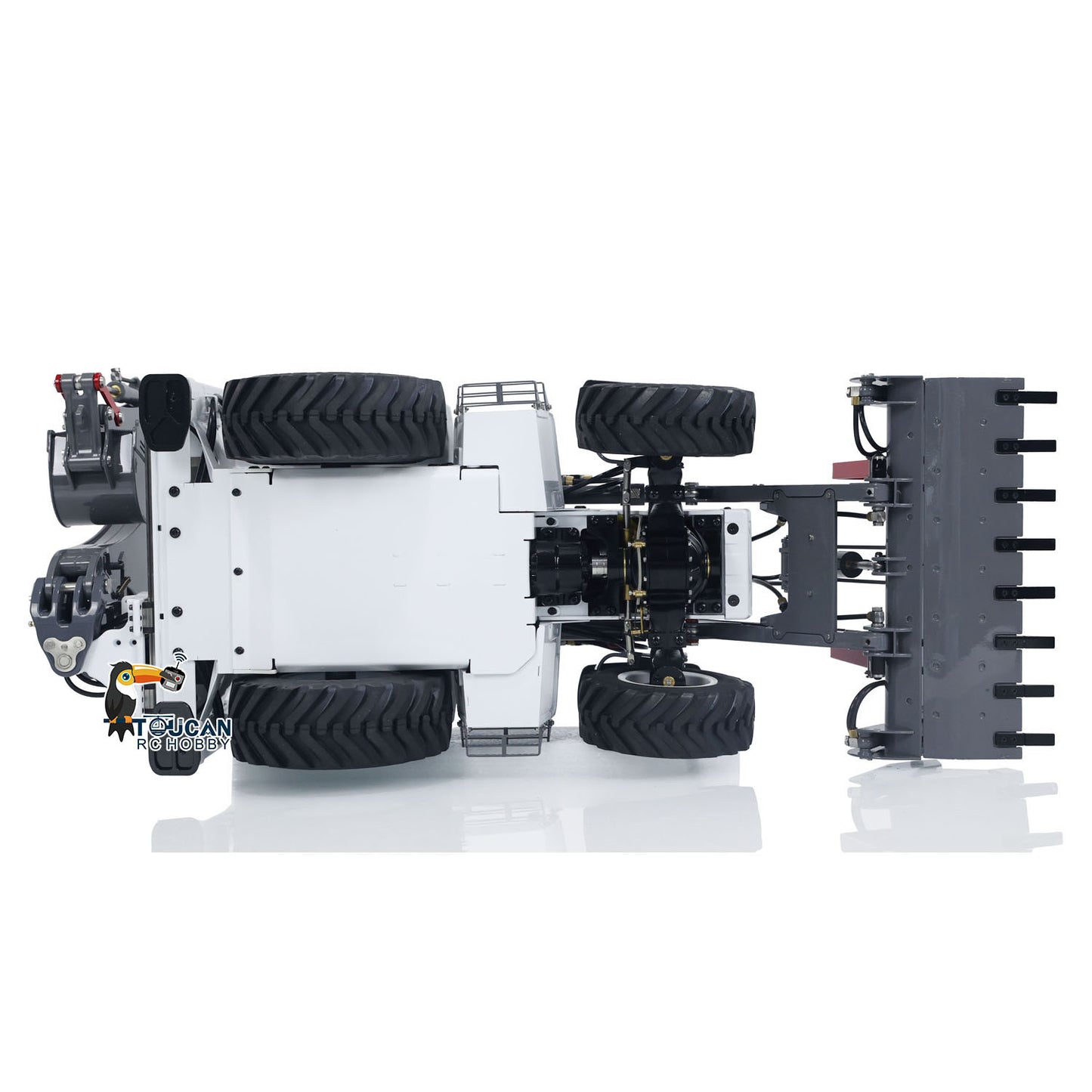 LESU 1/14 RC Hydraulic Equipment Remote Controlled Backhoe Loader AOUE BL71 2 in 1 Excavator Model with PL18EVLite Painted Assembled