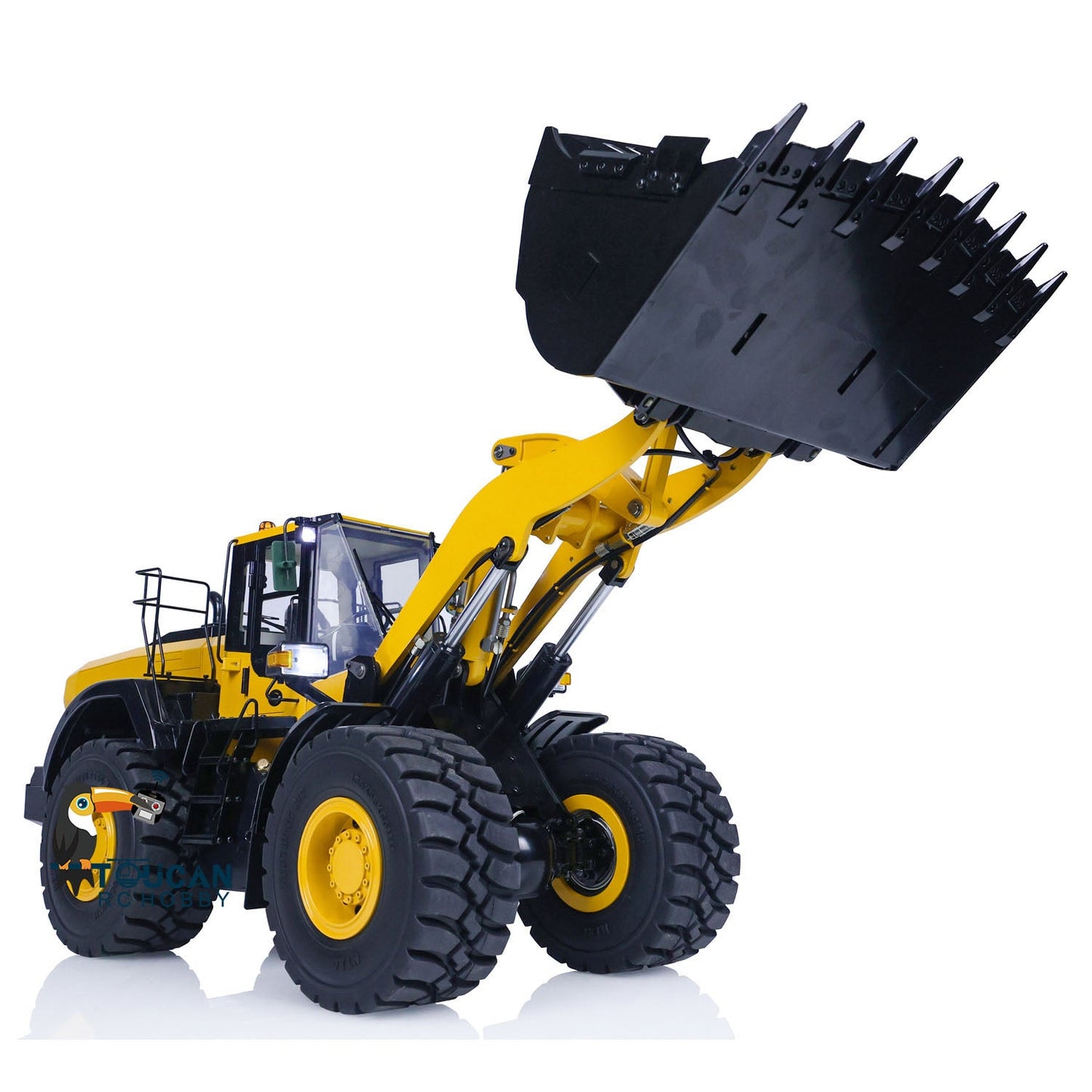 MTMODEL Metal WA480 1/14 RC Hydraulic Loader Remote Control Heavy Machine Construction Vehicles fork Bucke Tiltable Dozer Blade