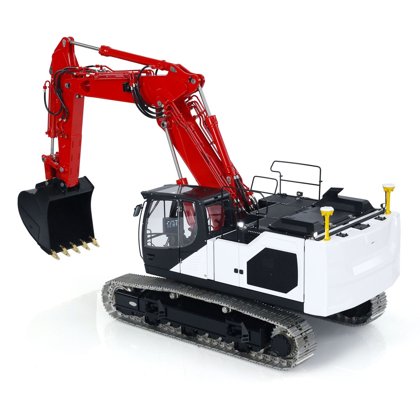 LESU AOUE LR945 3-Arm 1/14 LESU RC Hydraulic Excavator RTR Metal Construction Vehicle Models Radio Control Digger Engineering Machine FlySky PL18EV
