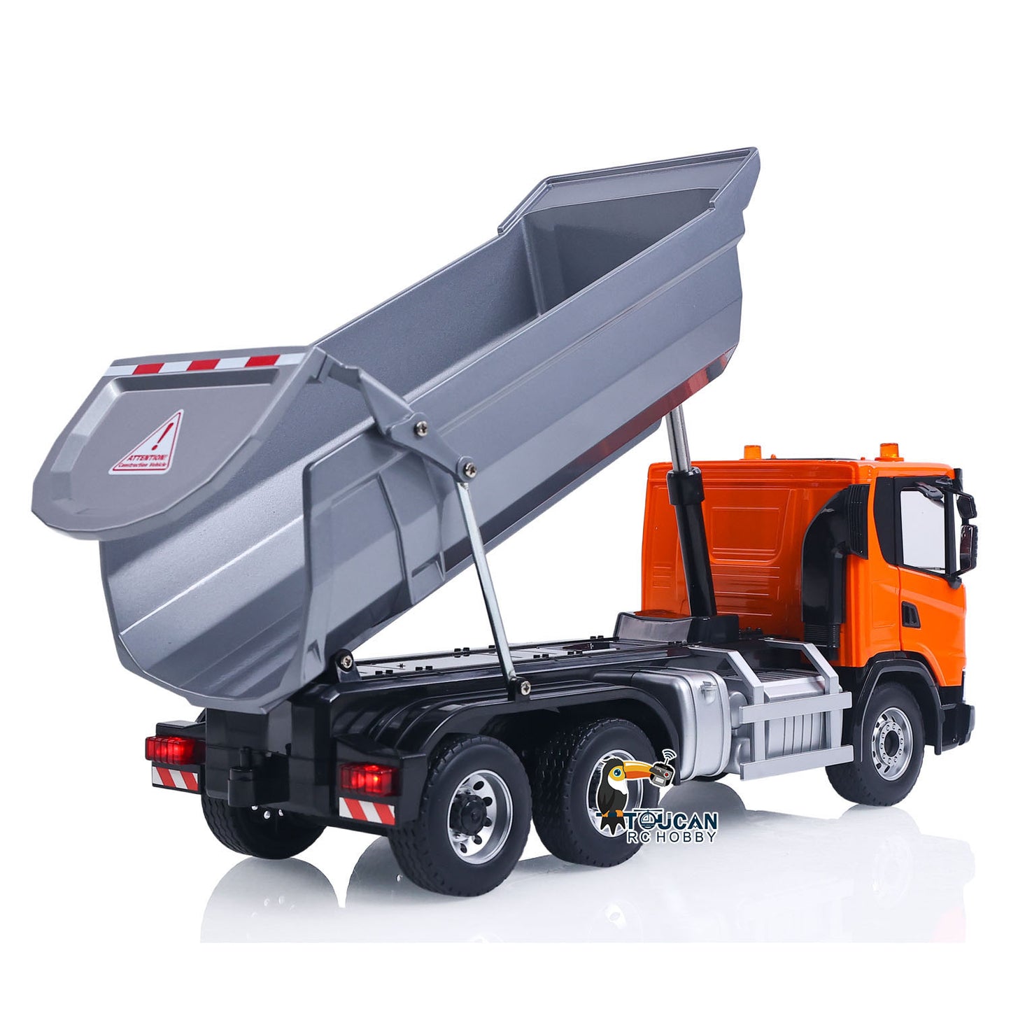 Double E 1/20 Electric Remote Control Dump Truck 6X4 RC Tipper G540 Model Metal Bucket 260 Brushed Motor Openable Door Lights