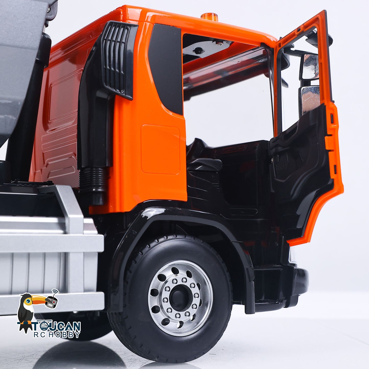 Double E 1/20 Electric Remote Control Dump Truck 6X4 RC Tipper G540 Model Metal Bucket 260 Brushed Motor Openable Door Lights