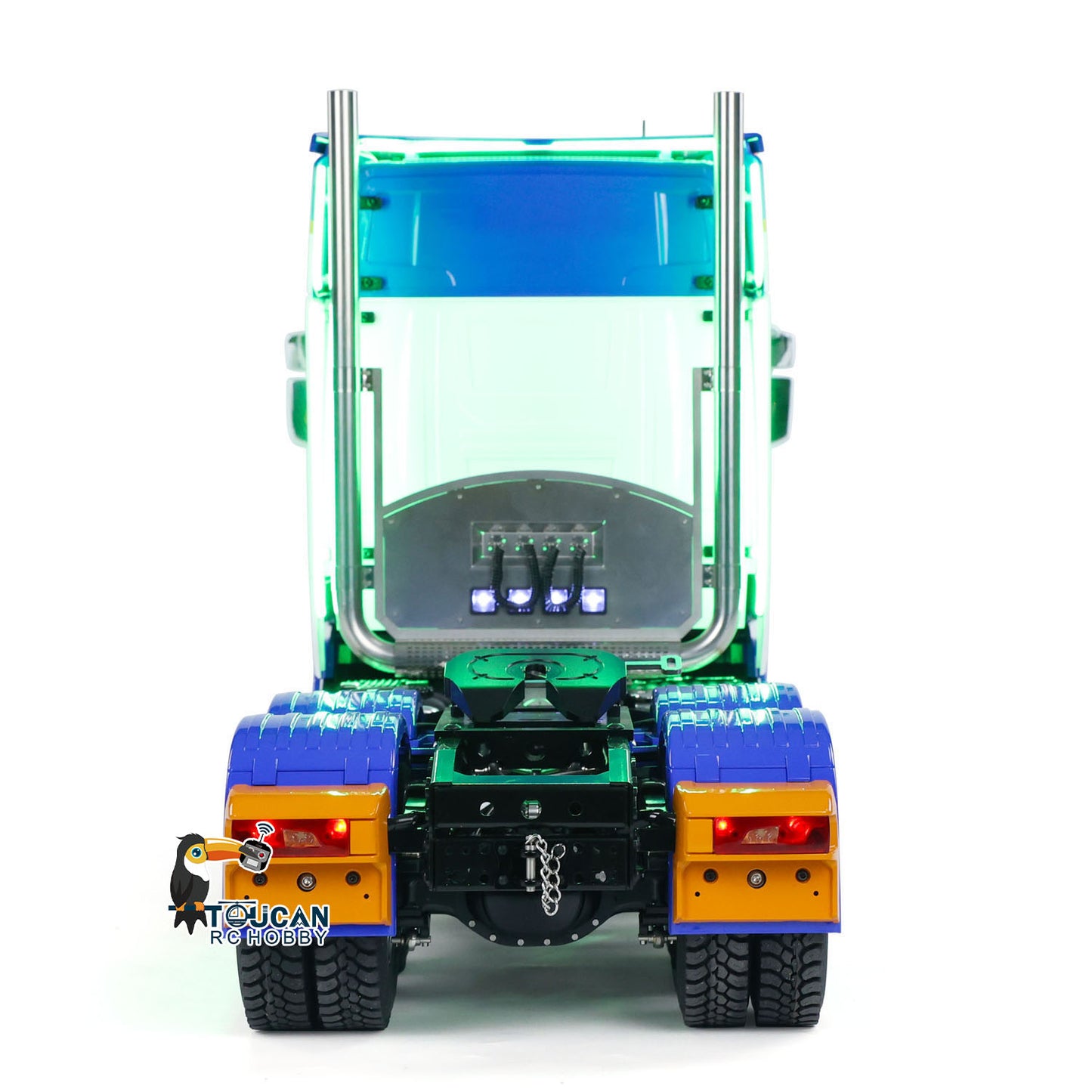 1/14 Metal 6x6 RC Tractor Truck RTR Remote Control Model with 2 Speed Gearbox ST8 Radio Controller and Sound System