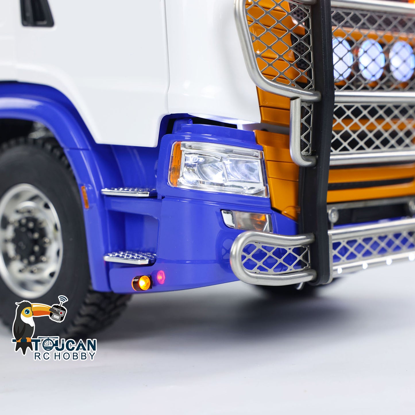 1/14 Metal 6x6 RC Tractor Truck RTR Remote Control Model with 2 Speed Gearbox ST8 Radio Controller and Sound System