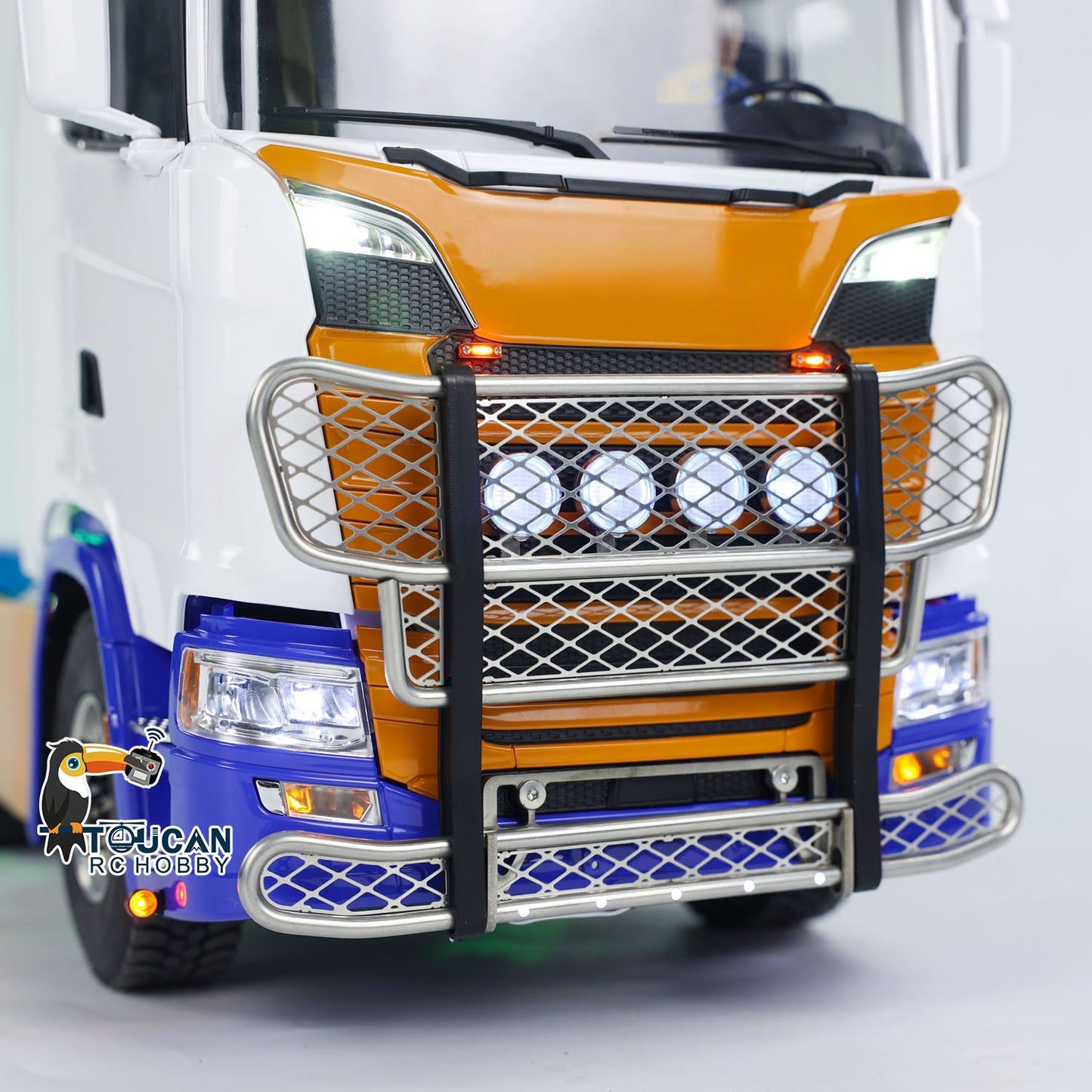 1/14 Metal 6x6 RC Tractor Truck RTR Remote Control Model with 2 Speed Gearbox ST8 Radio Controller and Sound System
