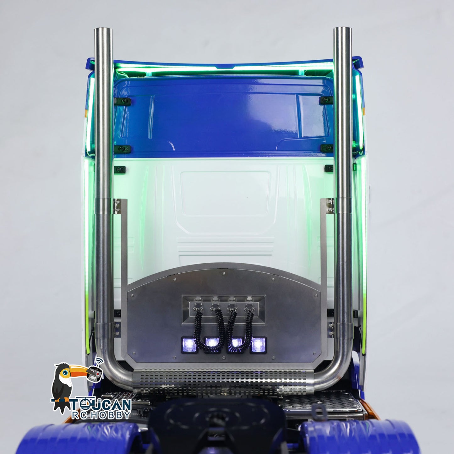 1/14 Metal 6x6 RC Tractor Truck RTR Remote Control Model with 2 Speed Gearbox ST8 Radio Controller and Sound System