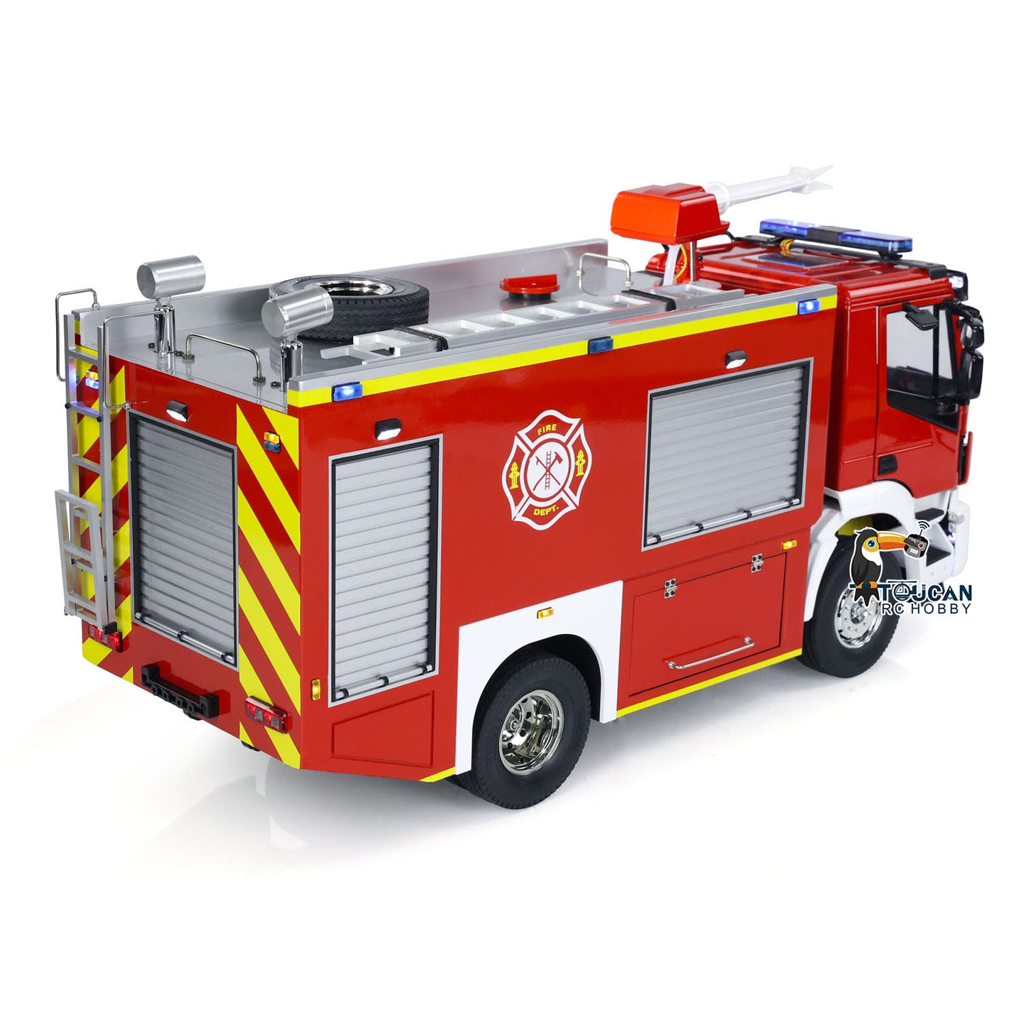 RC Fire Truck Rescue Fire 4x2 Vehicle 1/14 Light Sound 2-Speed Transmission Light Sound ST8 Remote Control System