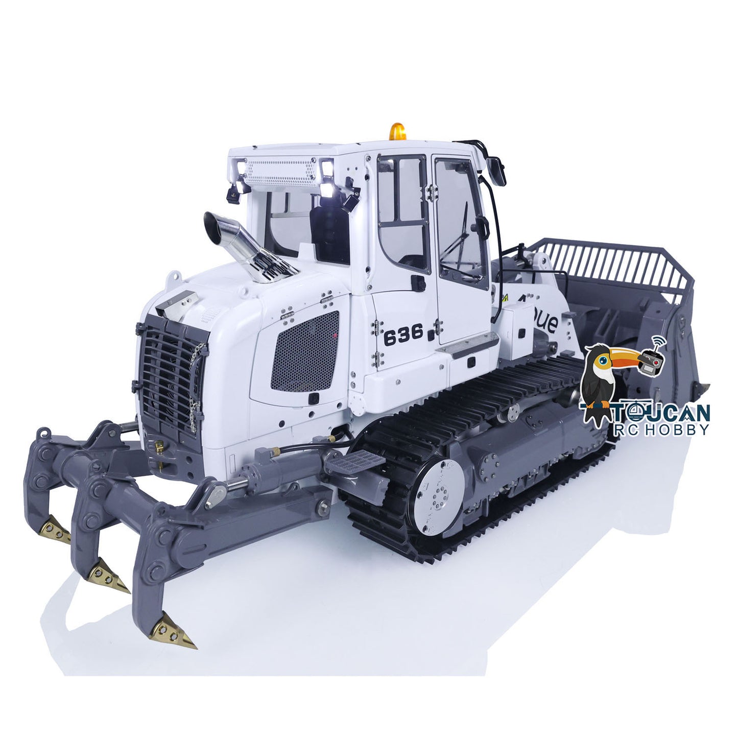 LESU 1/14 636 Hydraulic Construction Vehicles Radio Controlle Track Loader Light Sound Motor Metal Openable Closable Bucket