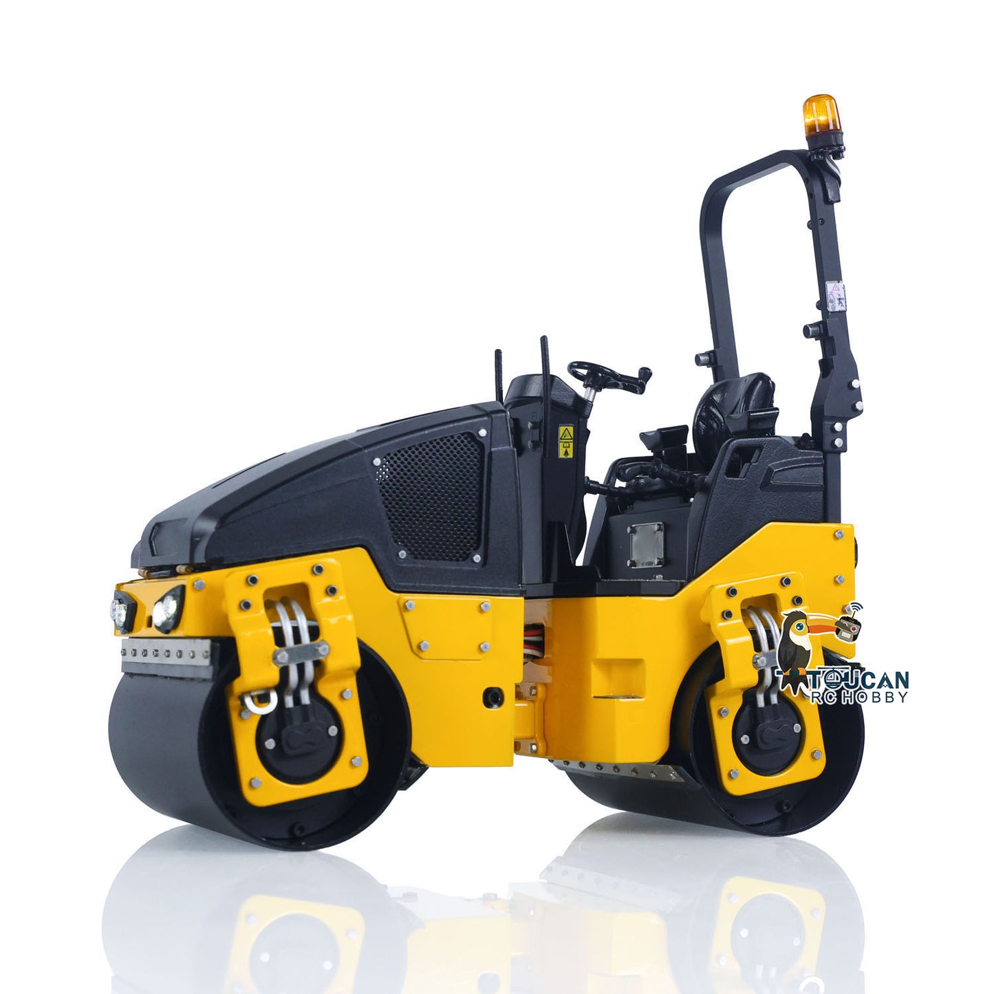 1/14 Metal RC Electric Road Roller BOM BW120AD RTR Remote Control Construction Vehicle Model Flysky ST8 Radio Battery Light System