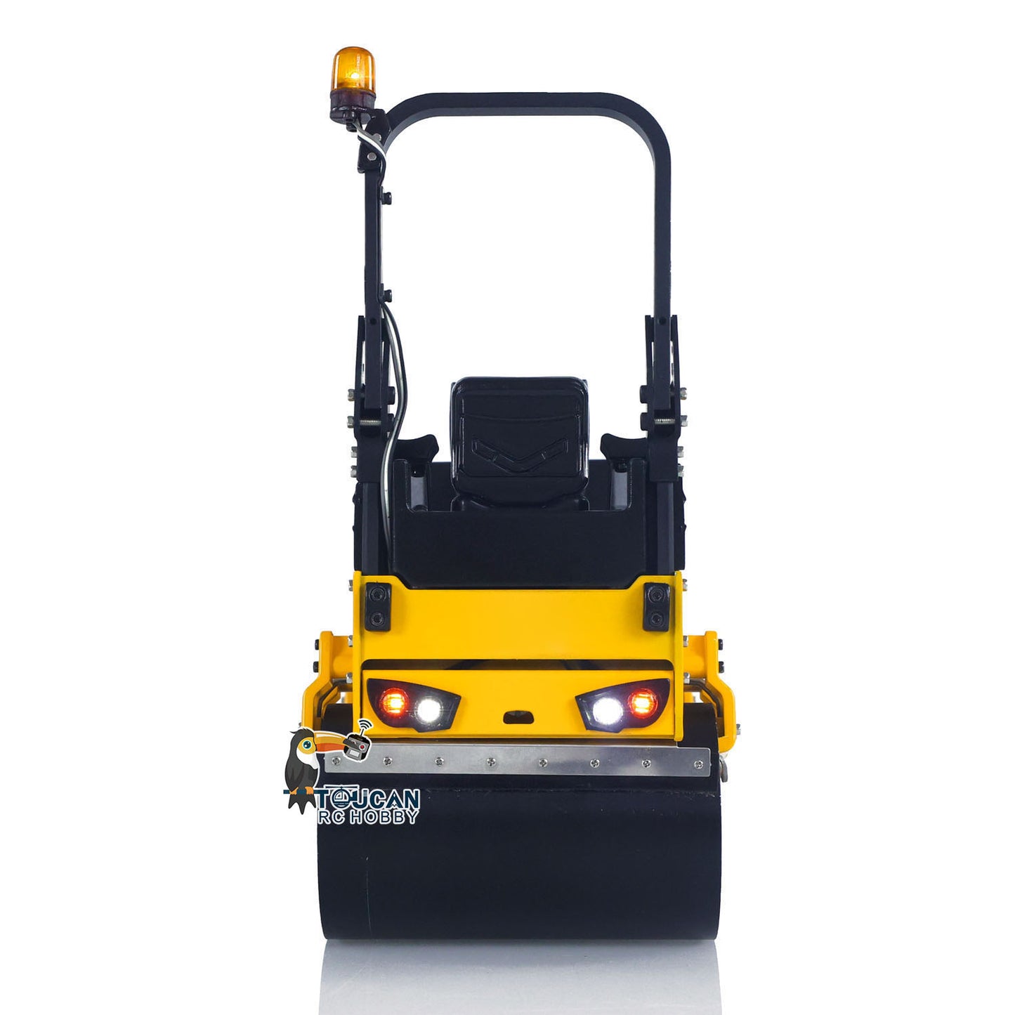 1/14 Metal RC Electric Road Roller BOM BW120AD RTR Remote Control Construction Vehicle Model Flysky ST8 Radio Battery Light System